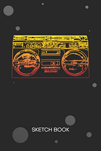 SKETCHBOOK: Rap Music Lover Notebook Journal BLANK Paper A5 6x9 120 Pages - Old School Music Planner Oldschool Hip Hop Diary 90s Rap Music - Music Lover Notepad 90s Kids Gift for Men and Women Arts & Music