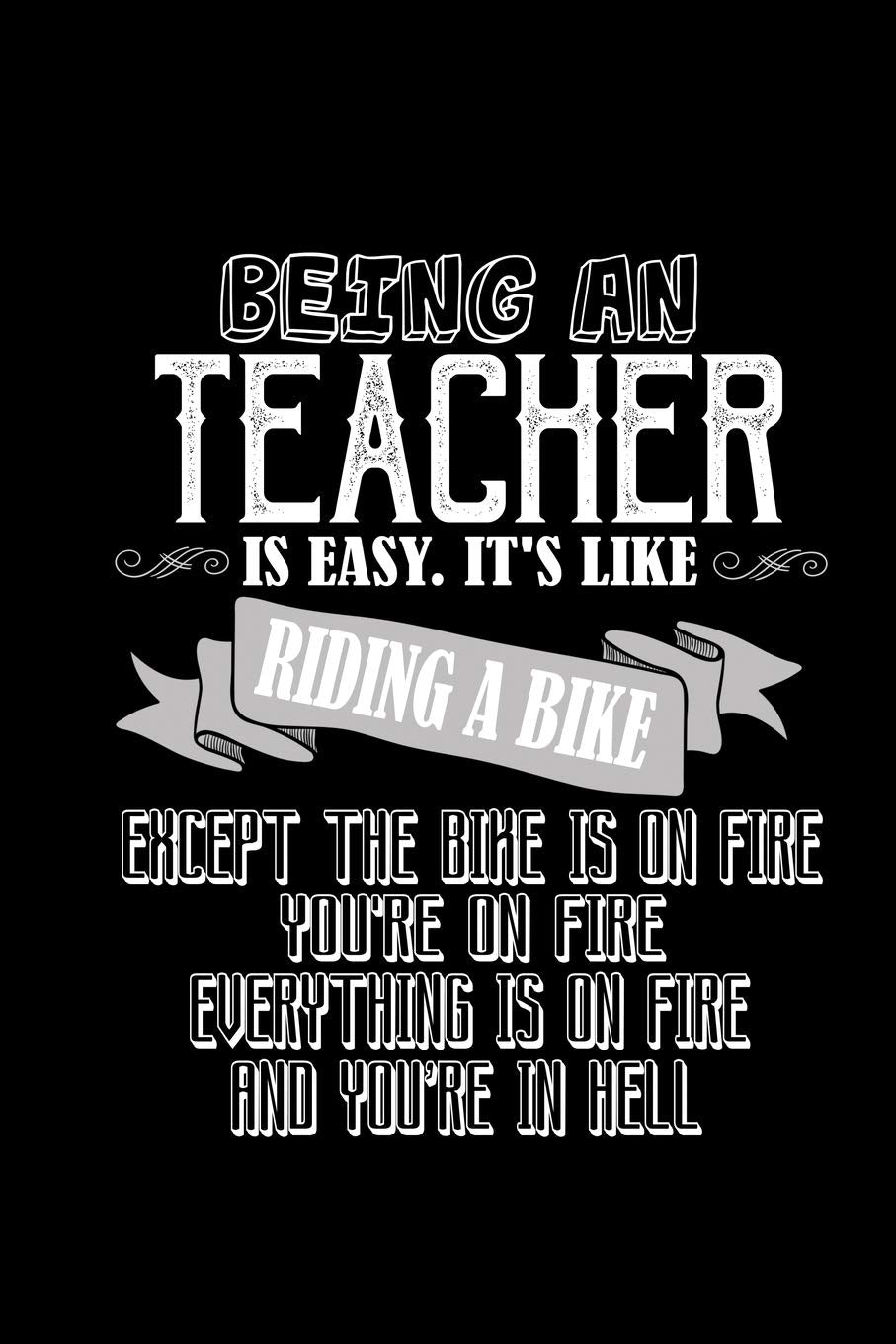 Teacher is like riding a bike: 110 Game Sheets - 660 Tic-Tac-Toe Blank Games | Soft Cover Book for Kids | Traveling & Summer Vacations | 6 x 9 in | 15.24 x 22.86 cm | Single Player | Funny Great Gift Manga