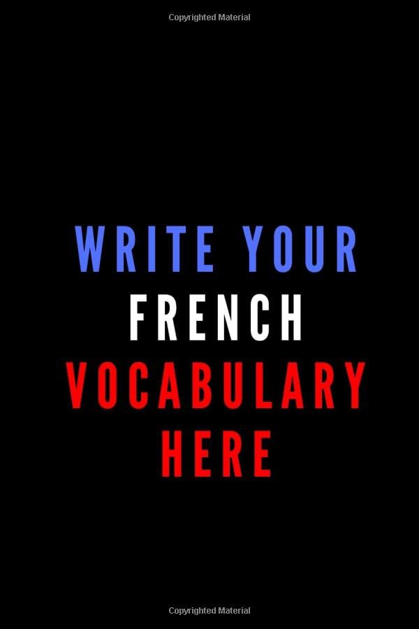 journal for french vocabulary recording: Lined Writing Notebook: black matte finish cover 6x9 voila notebook Reading Aloud & Learning to Read