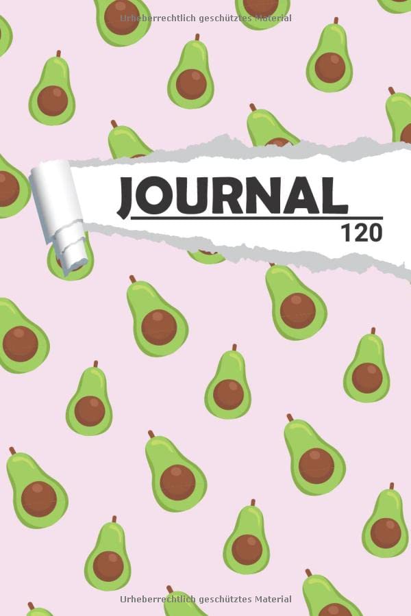 Journal Avocado Muster: Notizbuch I DIN A5 I 120 Seiten I Dot Grip I Organizer I Tagebuch I Skizzen I Handletter (Abstrakte Muster, Band 1) Books
