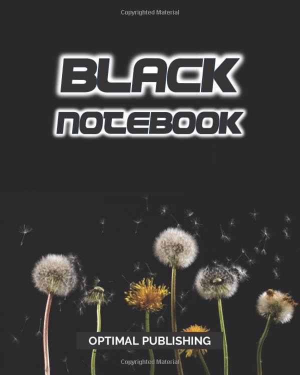 Black Notebook: Lined Black Paper For White, Fluorescent, Glitter and Metallic Gel Pens - 8" x 10" Journal Hobbies & Crafts