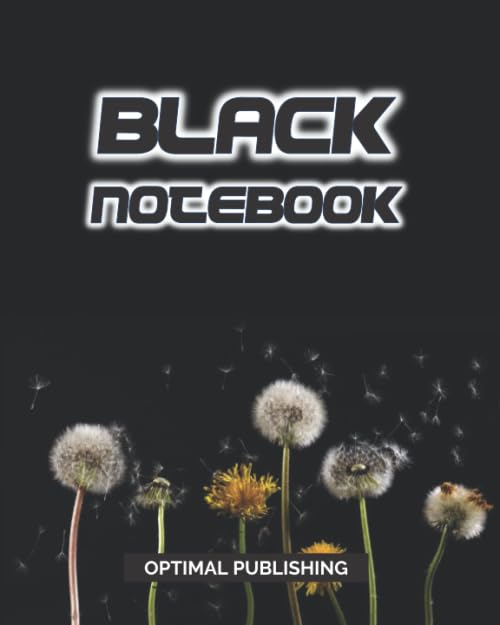 Black Notebook: Lined Black Paper For White, Fluorescent, Glitter and Metallic Gel Pens - 8" x 10" Journal Hobbies & Crafts