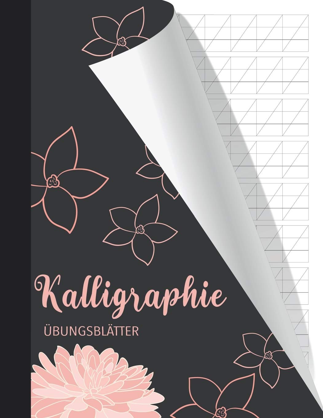 Kalligraphie Übungsblätter: Übungsheft für kreatives Schönschreiben | Vorlage mit extra feinen Linien und Standard 55 Grad Winkel Schräge für ... pro Seite | 108 Seiten | 21.6 cm x 28 cm Media & Communication