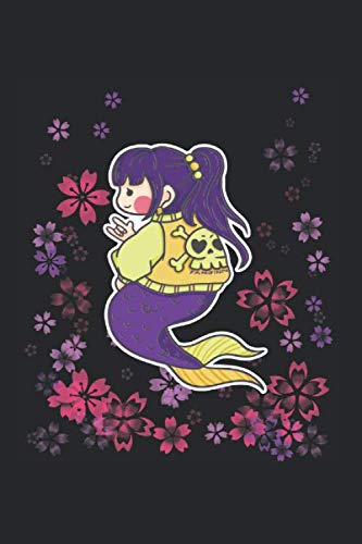 Lovely Mermaid Girl Sea Notebook: Graph Paper 1cm Journal 6x9 - 120 Pages Books