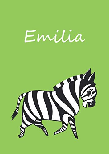 Emilia: Malbuch / Notizbuch / Tagebuch - DIN A4, Zebra, blanko Mathematics