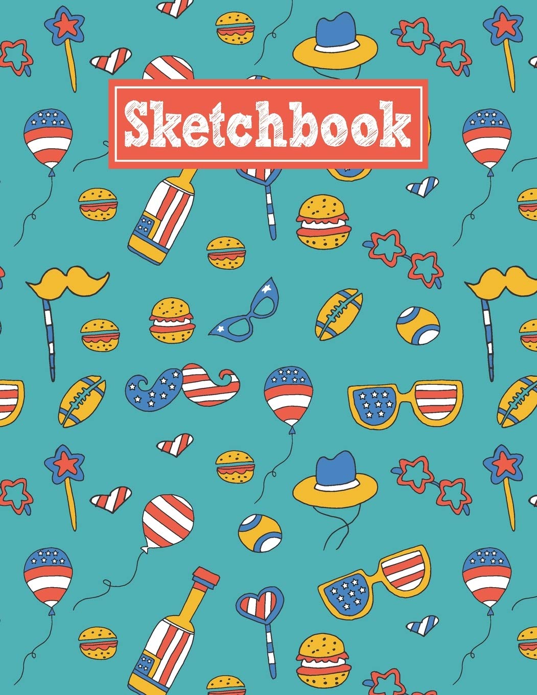 Sketchbook: 8.5 x 11 Notebook for Creative Drawing and Sketching Activities with USA Themed Cover Design Film, Art & Culture