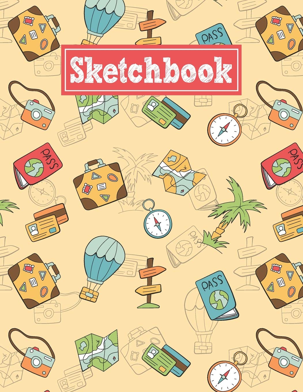 Sketchbook: 8.5 x 11 Notebook for Creative Drawing and Sketching Activities with Travel Themed Cover Design Film, Art & Culture