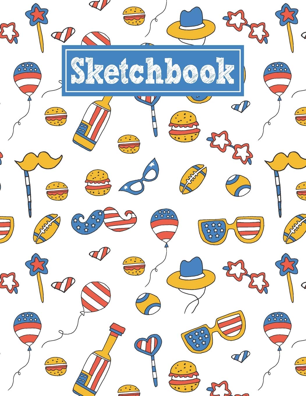Sketchbook: 8.5 x 11 Notebook for Creative Drawing and Sketching Activities with USA Themed Cover Design Film, Art & Culture
