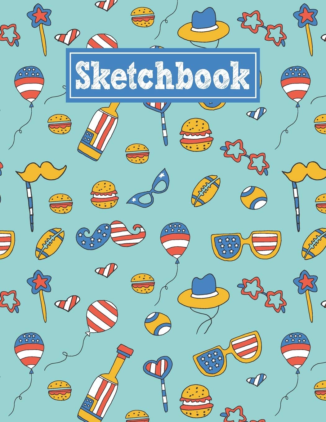 Sketchbook: 8.5 x 11 Notebook for Creative Drawing and Sketching Activities with USA Themed Cover Design Film, Art & Culture