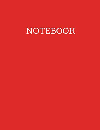 Carnet de notes : Carnet non ligné : Large (21,59 x 27,94) - 100 Pages - Couverture Rouge: (cahier de note, carnet de notes, carnet de gratitude, ... recette, agenda, carnet de dessin, bloc note) Non-fiction