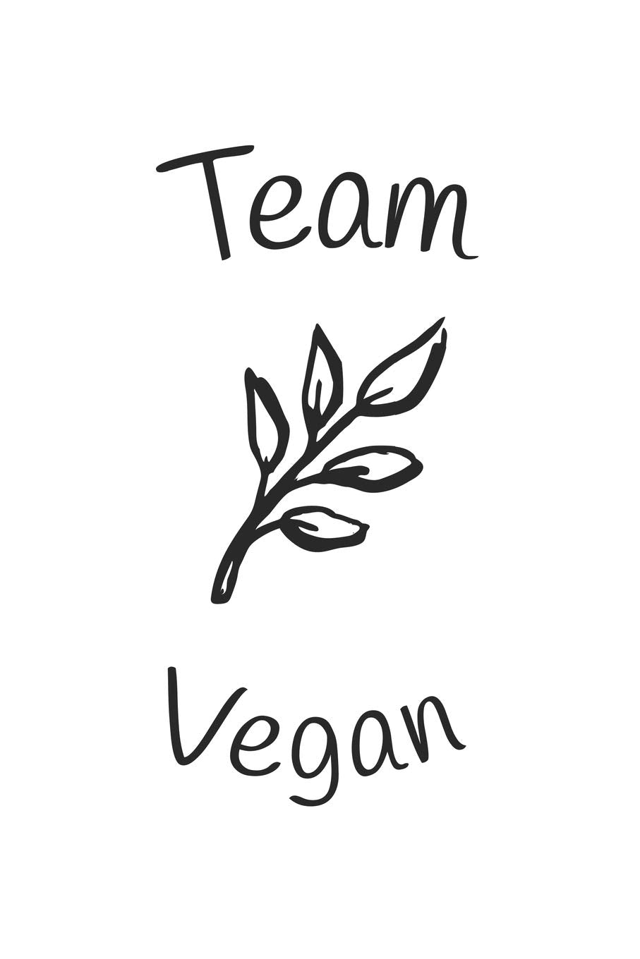Team Vegan: 6x9 Journal for Writing Down Daily Habits, Diary, Notebook (Vegan Themed Book) Essays & Short Stories