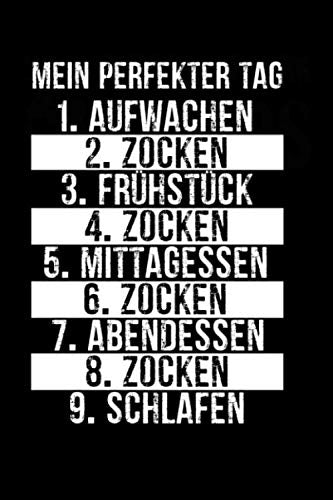 Zocken Perfekter Tag: A5 Punkteraster Notizbuch für Zocker, Videospieler, Gamer Books