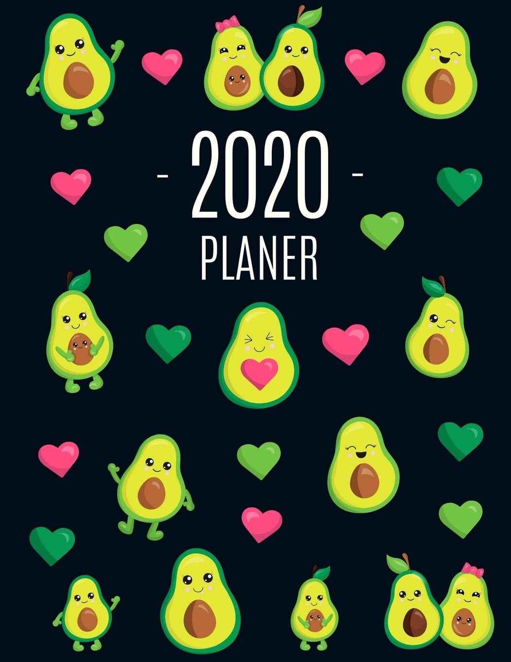 Avocado Planer 2020: Agenda Planer 2020: Top organisiert durchs Jahr! | Planer Kalender 2020 mit Wochenansicht | Einfacher Überblick über die Terminpläne Cooking & Enjoying