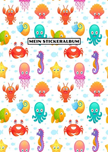 Mein Stickeralbum: Leeres Stickerbuch | Zum sammeln | Kein Silikonpapier | Geschenk für Kinder | Motiv: Meer Strand Books