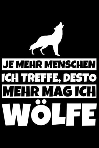 Notizbuch liniert: Wolf Geschenke lustiger Spruch Wölfe Books