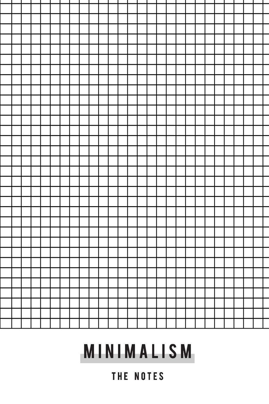 minimalism the notes: Lined notbook in minimalist style grid design for gift Film, Art & Culture