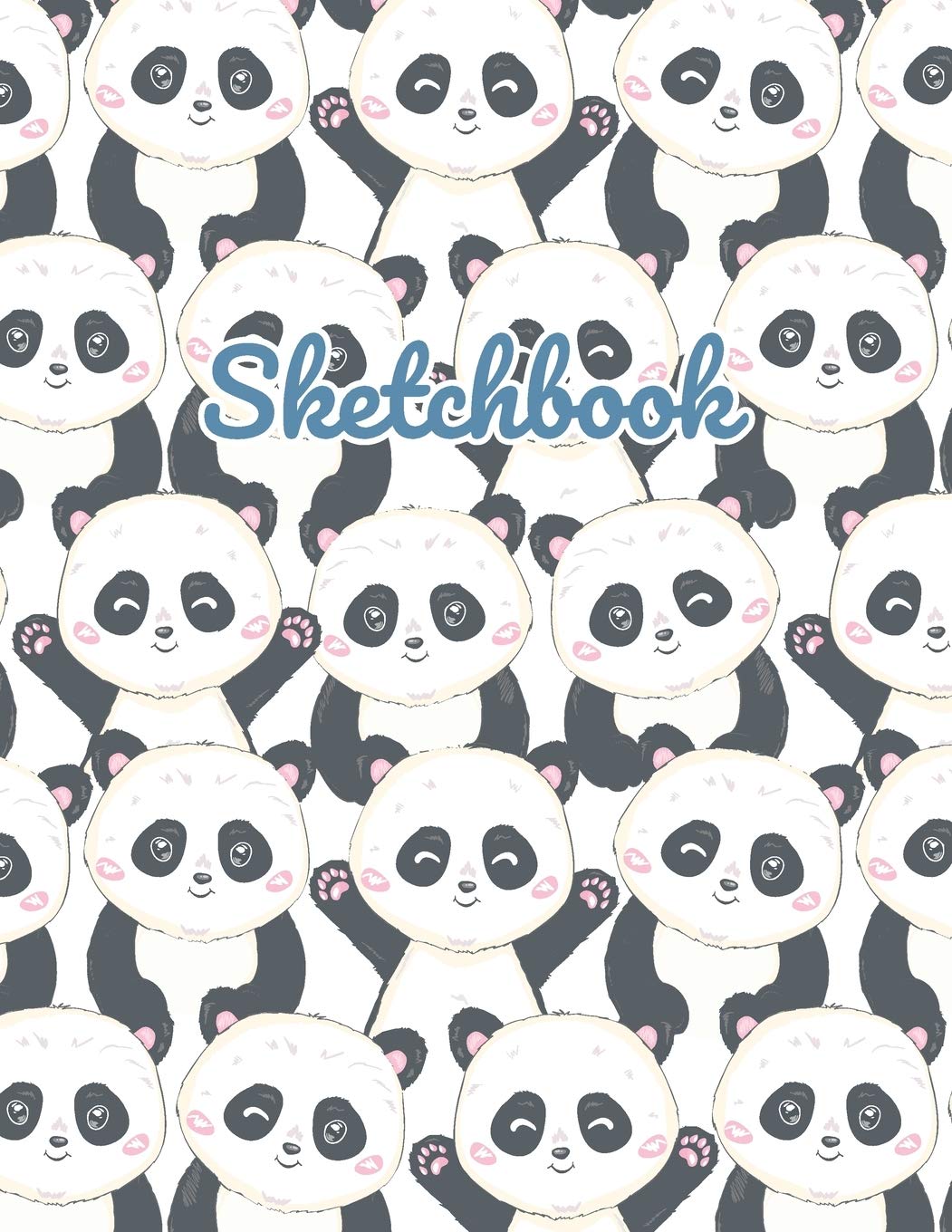 Sketchbook: Journal and Sketch Pad | 100+ Pages of 8.5"x11" Blank Paper for Drawing, Jourmal, Doodling or Sketching | Panda Pattern Cover Design Manga