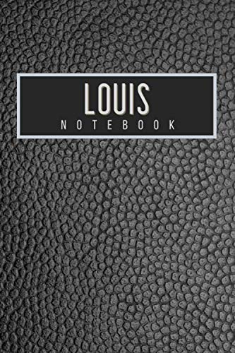 Louis Notebook: Personalised gift notebook for Louis: Beautiful black leather effect notebook notepad: Handy 6x9in size. Books
