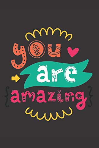 You Are Amazing: Inspirational Journal, Dot Grid Journal Gift Notebook, Dotted Grid Writing Notebook, Black 6x9 Notebook Business, Finance & Career