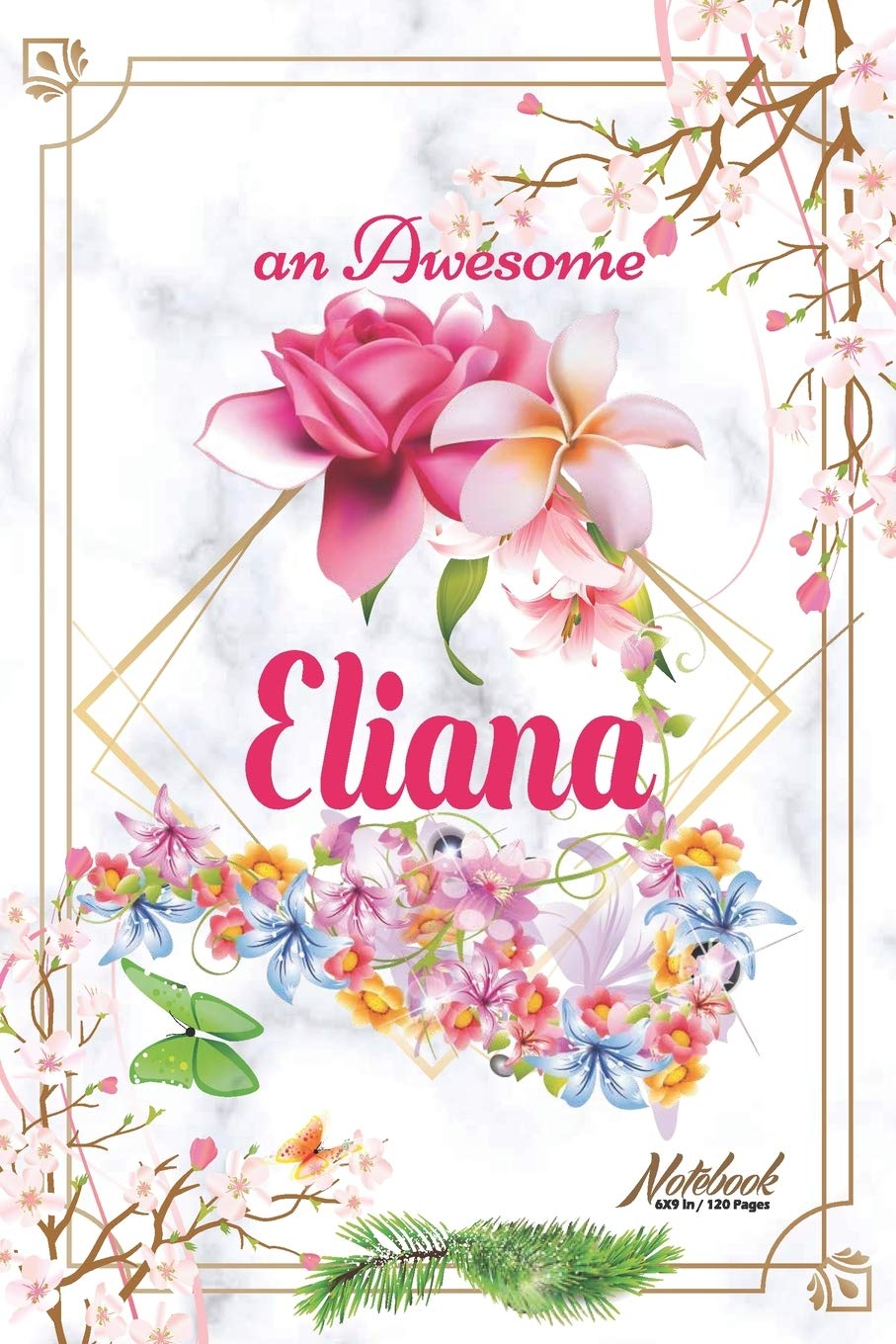 An Awesome Eliana Journal: Awesome (Diary, Notebook) Personalized Custom Name - Flowers (6 x 9 - Blank Lined 120 Pages A Wonderful Journal for an ... Writing | | Write about your Life & Interests book