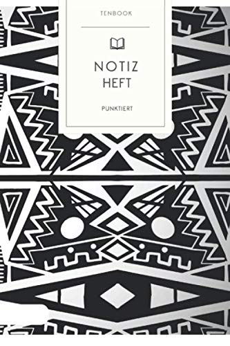 Notizbuch punktiert: Afrikanisches Muster Tagebuch oder Erfolgsjournal. Gepunktet 120 Seiten mit schönem Design. Soft Cover 6x9 Zoll, ca. DIN A5 15x22cm. Books