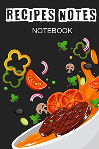 Recipes notes Notebook: Daily Eating Drinking Activity and Meals Tracker, Food Log, Food Journals ... Counter, Calorie Counter And Food Diary. Novels & Short Stories