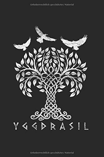 Yggdrasil - Notizbuch Wikinger Taschenbuch: DIN A5 schönes Notizheft | 120 Seiten Karo Notizbuch für all Anlässe | Geschenkidee Freunde Essays & Short Stories