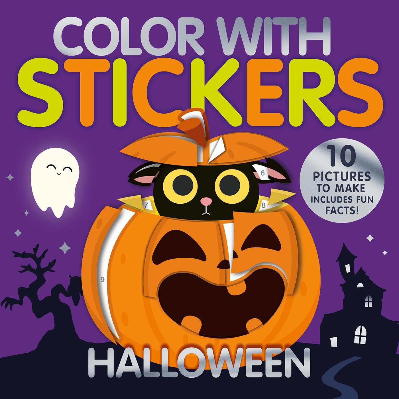 Color with Stickers: Halloween: With 10 Pictures to Make - Includes Fun Facts! Non-fiction