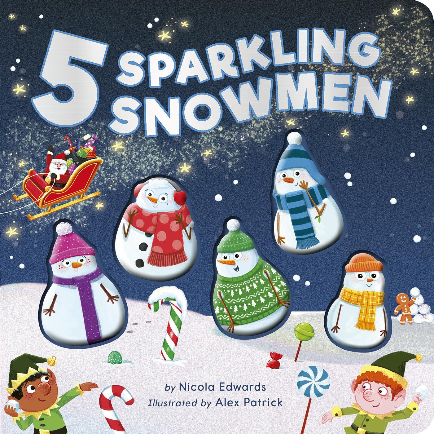 Five Sparkling Snowmen: A Rhyming Count Down Christmas Board Book Non-fiction