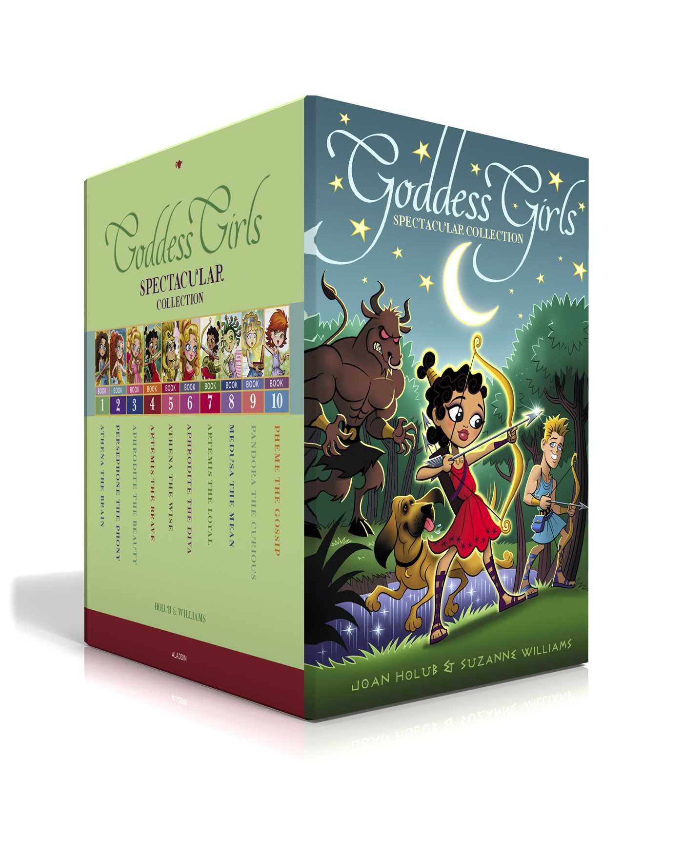 Goddess Girls Spectacular Collection (Boxed Set): Athena the Brain; Persephone the Phony; Aphrodite the Beauty; Artemis the Brave; Athena the Wise; ... Mean; Pandora the Curious; Pheme the Gossip Non-fiction
