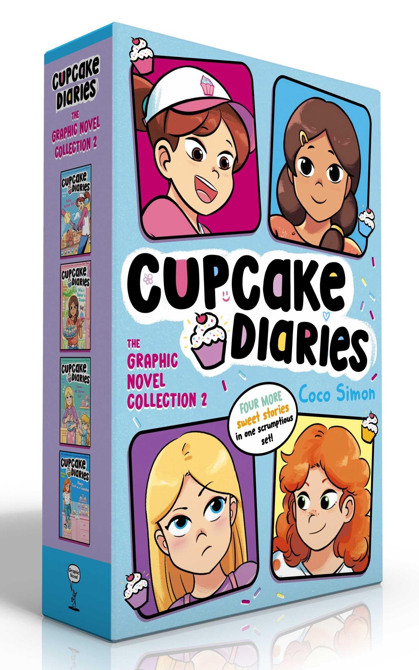 Cupcake Diaries The Graphic Novel Collection 2 (Boxed Set): Katie, Batter Up! Graphic Novel/Mia's Baker's Dozen Graphic Novel/Emma All Stirred Up! Graphic Novel/Alexis Cool as a Cupcake Graphic Novel Manga