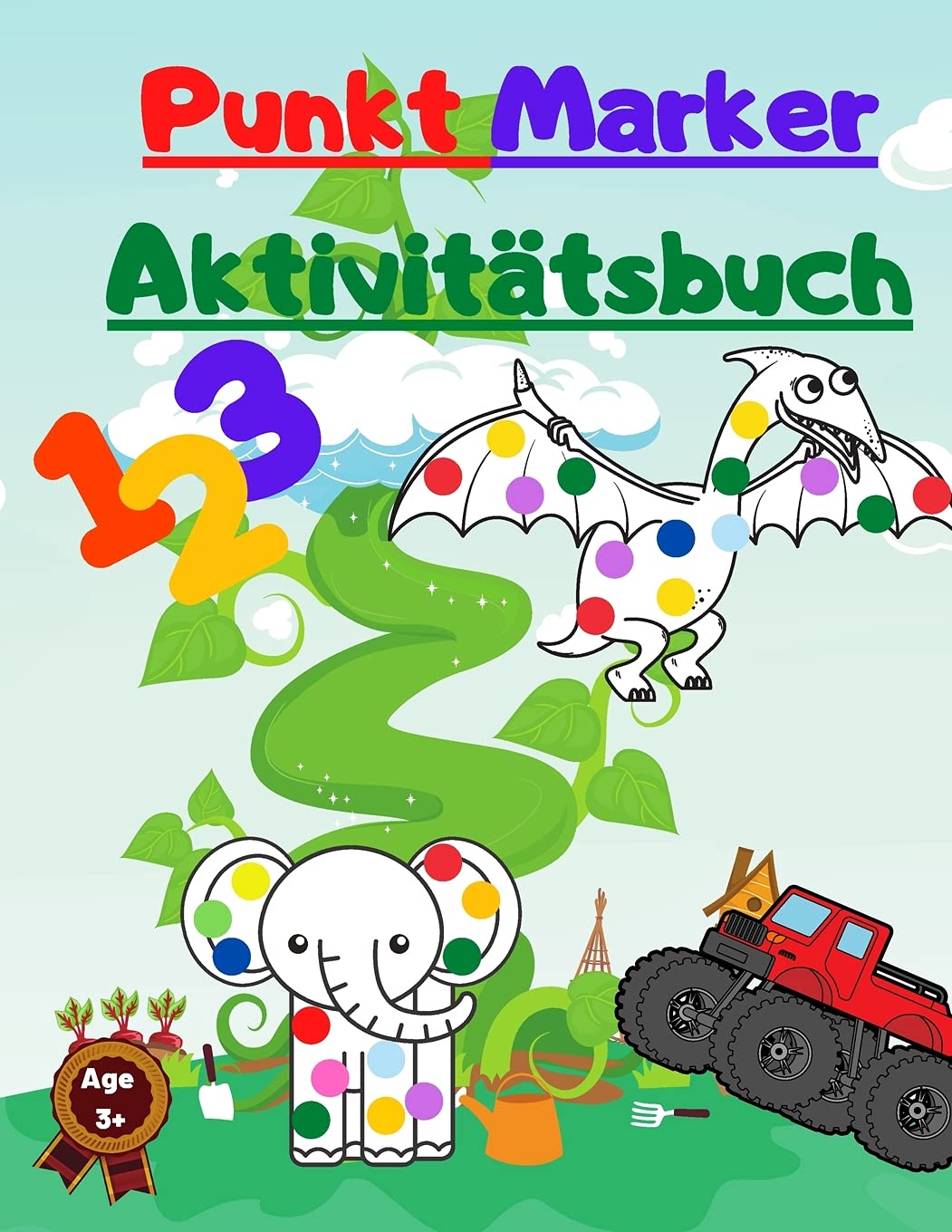 Punkt Marker Aktivitätsbuch: Mit Mighty Trucks - Dinosaurier - Tiere und Zahlen Tiptoi & Games