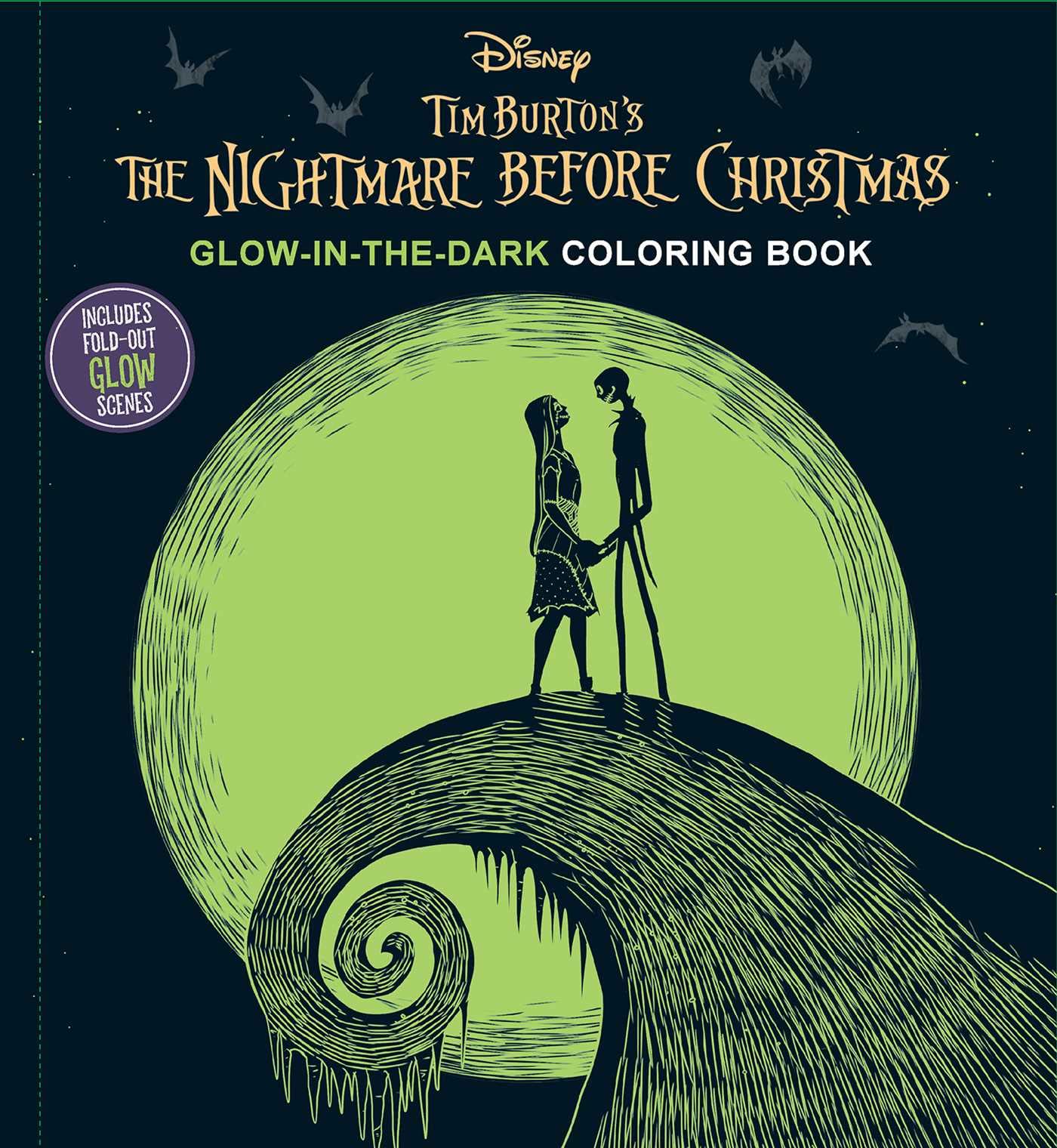 Disney Tim Burton's the Nightmare Before Christmas Glow-In-The-Dark Coloring Book Film, Art & Culture