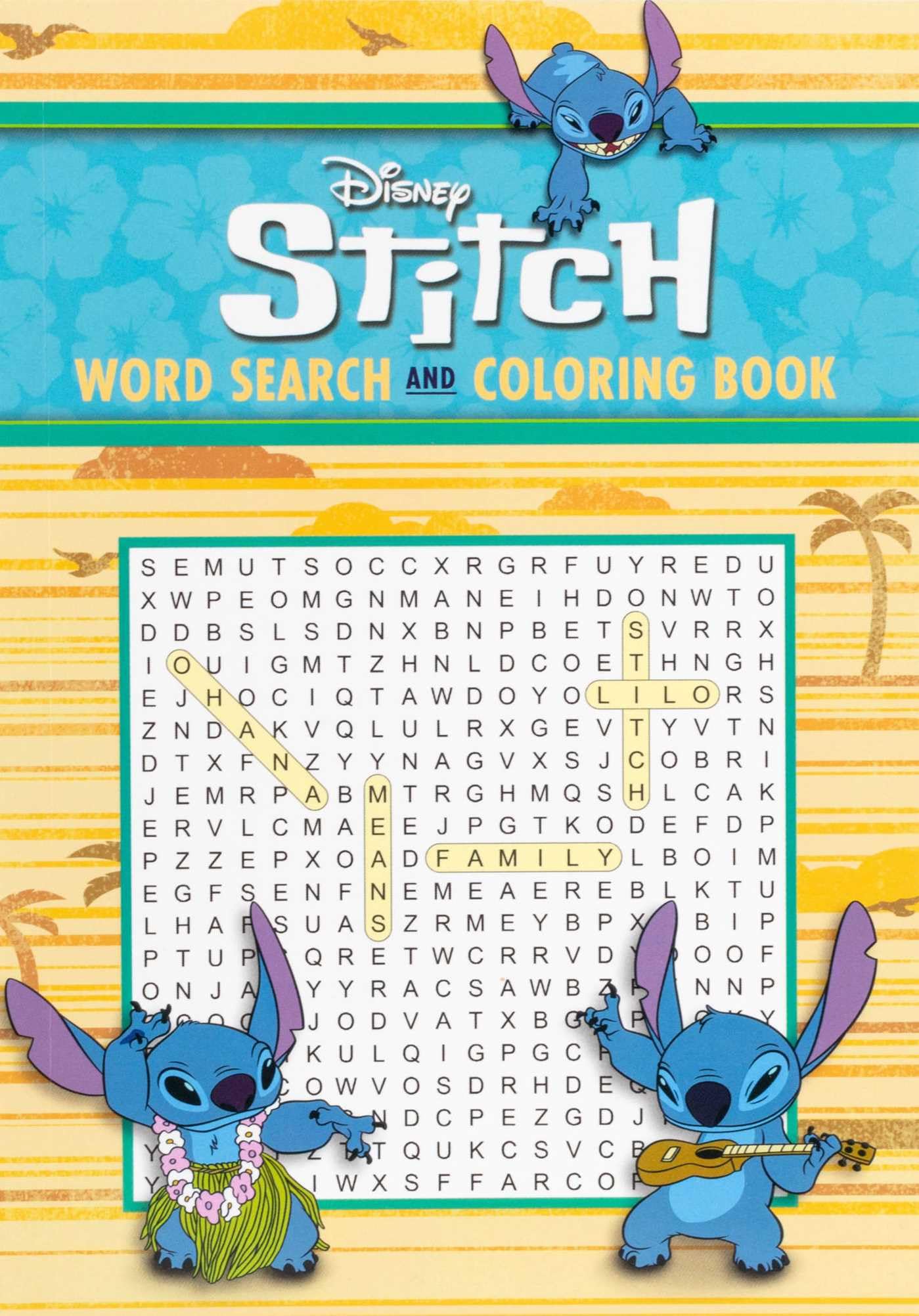 Disney Stitch Word Search and Coloring (Coloring Book & Word Search) Leisure & Fun