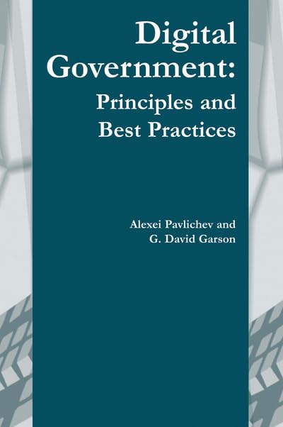 Product Image: Digital Government: Principles and Best Practices