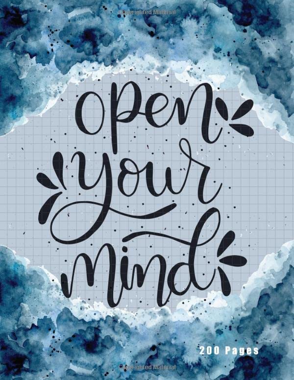 Open Your mind | Graph paper Notebook: Inspirational Quote Notebook |Composition Notebook | Quad Ruled, 200 Sheets (Large, 8.5 x 11) Mathematics