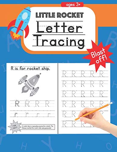 Little Rocket Letter Tracing: handwriting practice pages for toddlers, preschool, and kindergarten Study Guides