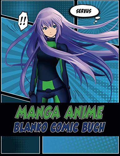 Manga Anime Blanko Comic Buch: Fantasy Skizzenbuch mit Sprechblasen und Leeren Rastern | Comics Vorlage Zeichenbuch Manga