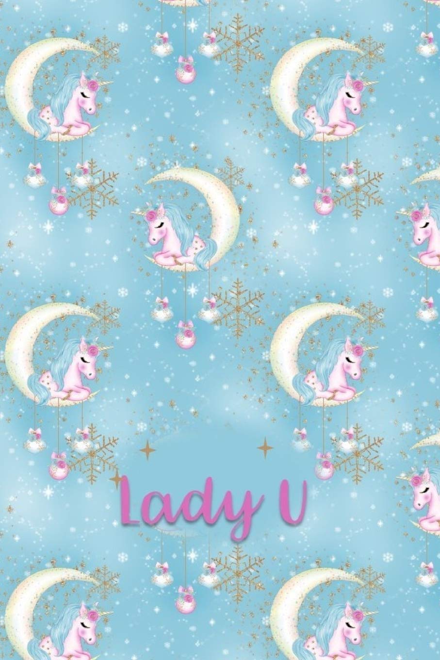 Lady U: Dot Grid Journal with Her Unicorn Name/Initial with Christmas Theme Books
