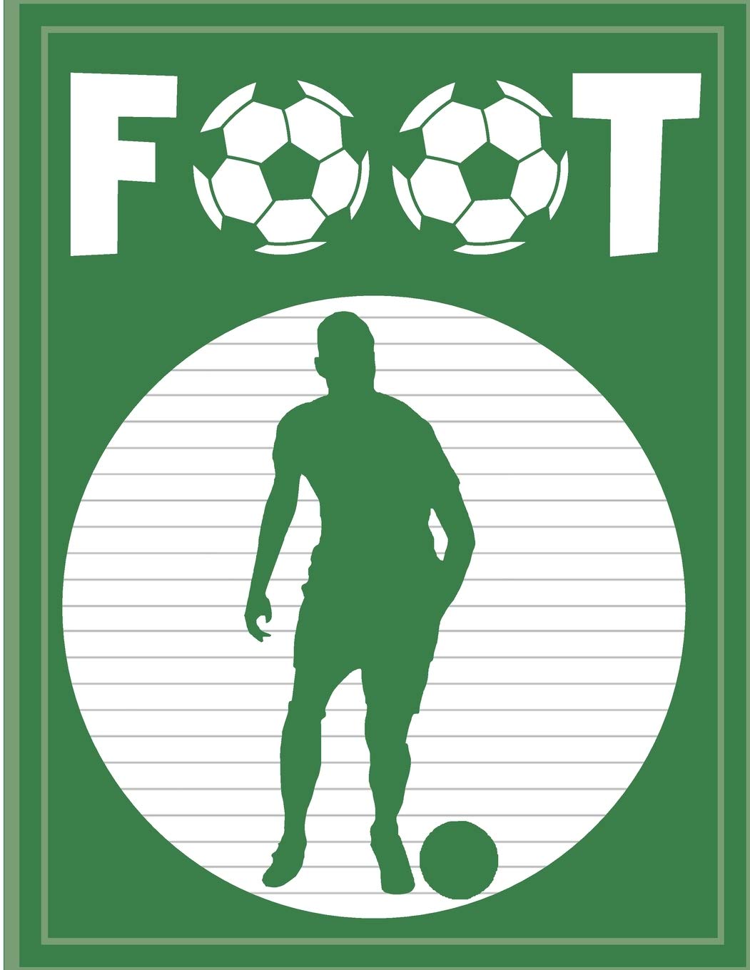FOOT: cahier foot - cahier de note A4 ligné book