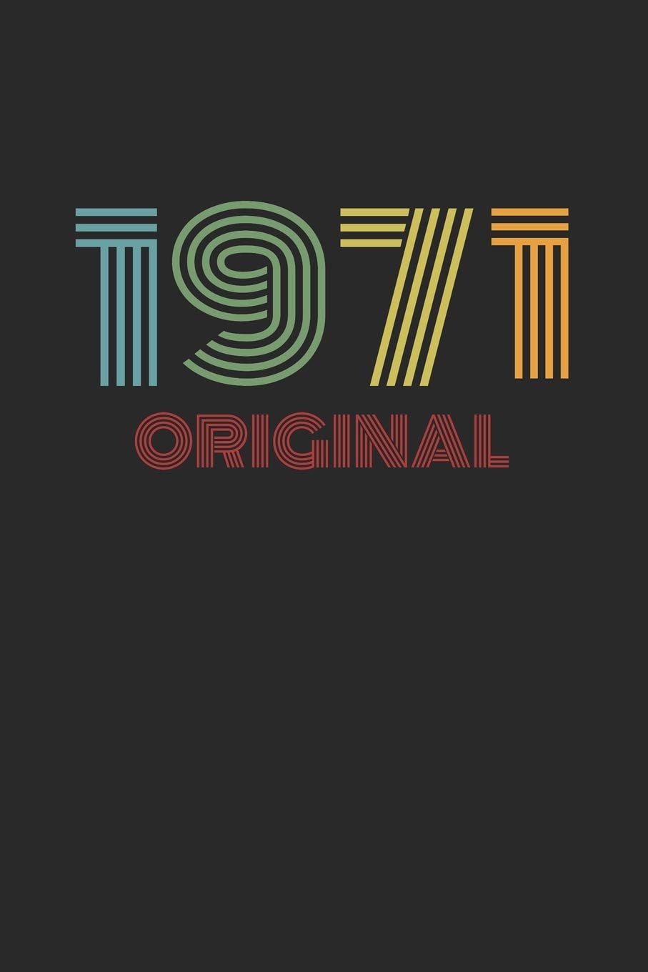Vintage 1971 Original: Retro Notizbuch - A5 (6"x9"), 120 Seiten, liniert - Geburtstag 70er 70's Tagebuch Geschenk Notizblock Books
