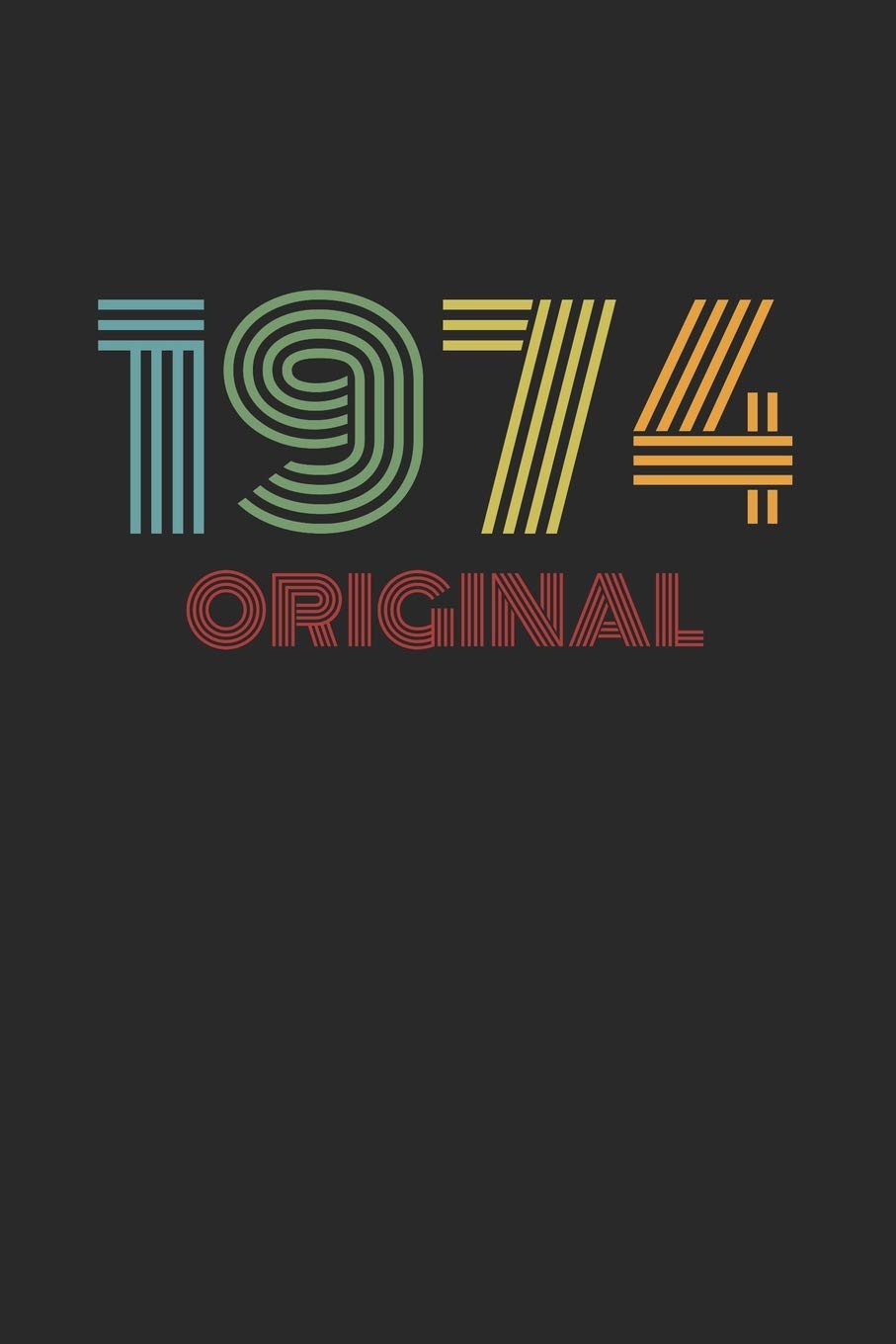 Vintage 1974 Original: Retro Notizbuch - A5 (6"x9"), 120 Seiten, liniert - Geburtstag 70er 70's Tagebuch Geschenk Notizblock Books