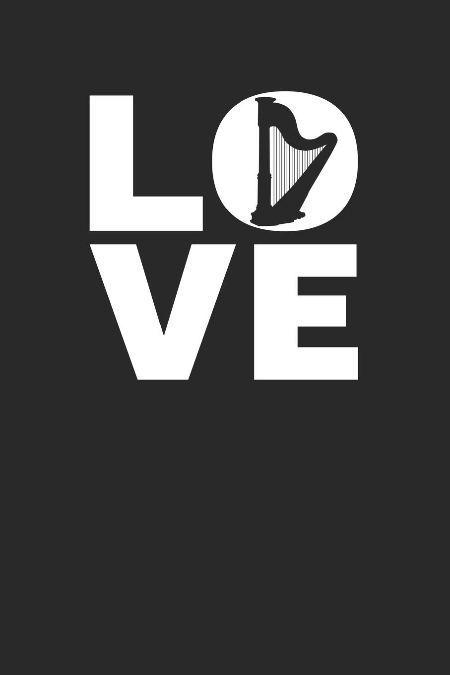 Love: Harp Notebook 6 x 9 (A5) Graph Paper Squared Journal Gift For Harpists (108 Pages) Books