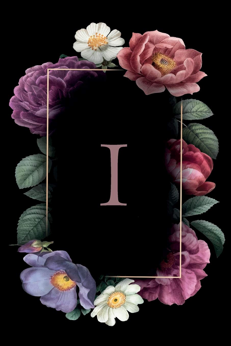 I: Floral Monogram Initial "I" / Medium Size Notebook with Lined Interior, Page Number and Daily Entry Ideal for Taking Notes, Journal, Diary, Daily ... and Appointments (Floral Monograms, Band 9) Learning & Reference