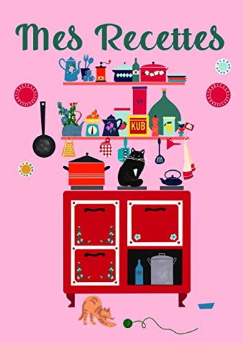Mes recettes: Carnet de recette à remplir, Cahier de cuisine à remplir, grand format A4, pour écrire mes délicieuses recettes. Couleur Rose Cooking & Enjoying