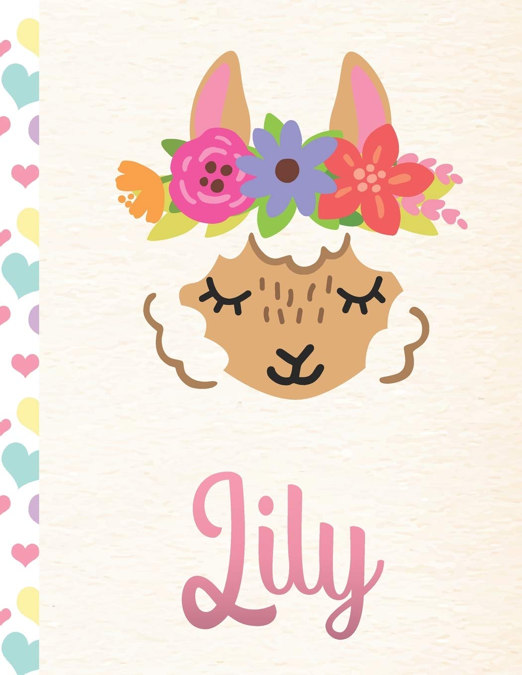 Lily: Personalized Llama Journal For Girls - 8.5x11 110 Pages Notebook/Diary With Pink Name Books