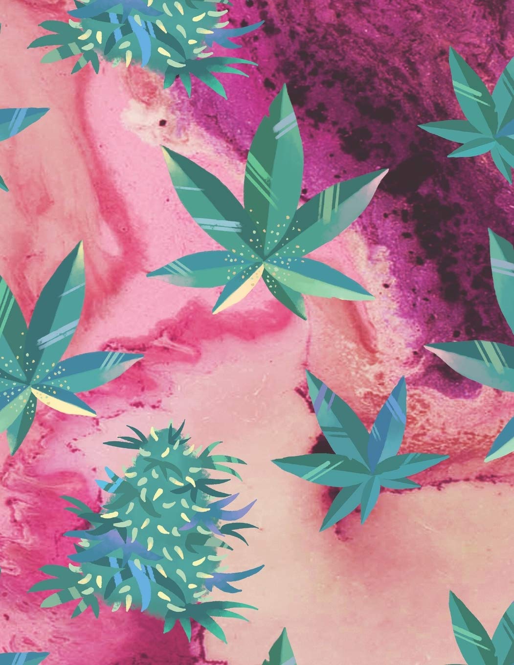 Marijuana Leaf Pattern Weed Lovers Notebook: 8.5X11 Wide Ruled Notebook Vol 54 book