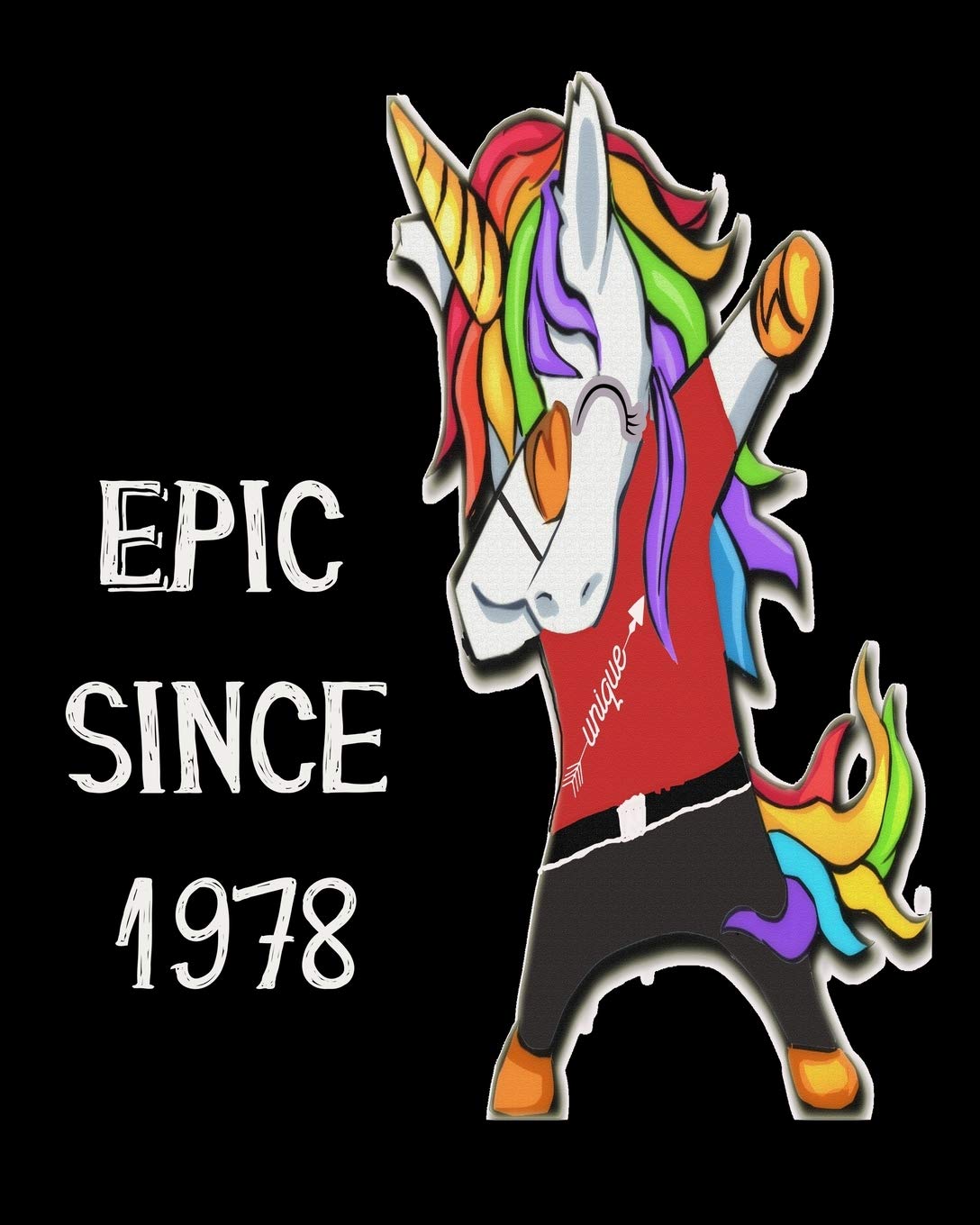 Epic Since 1978: Dabbing Unicorn Boy Man 2020 Monthly Planner Dated Journal 8" x 10" 110 pages Fairy Tales & Legends