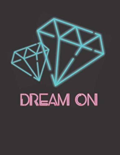 Dream On: Diamond Notebook/ Composition Journal, Diary For Women & Girl/ 110 Checkered Pages/ Size: 8.5 x 11 Religion & Esotericism