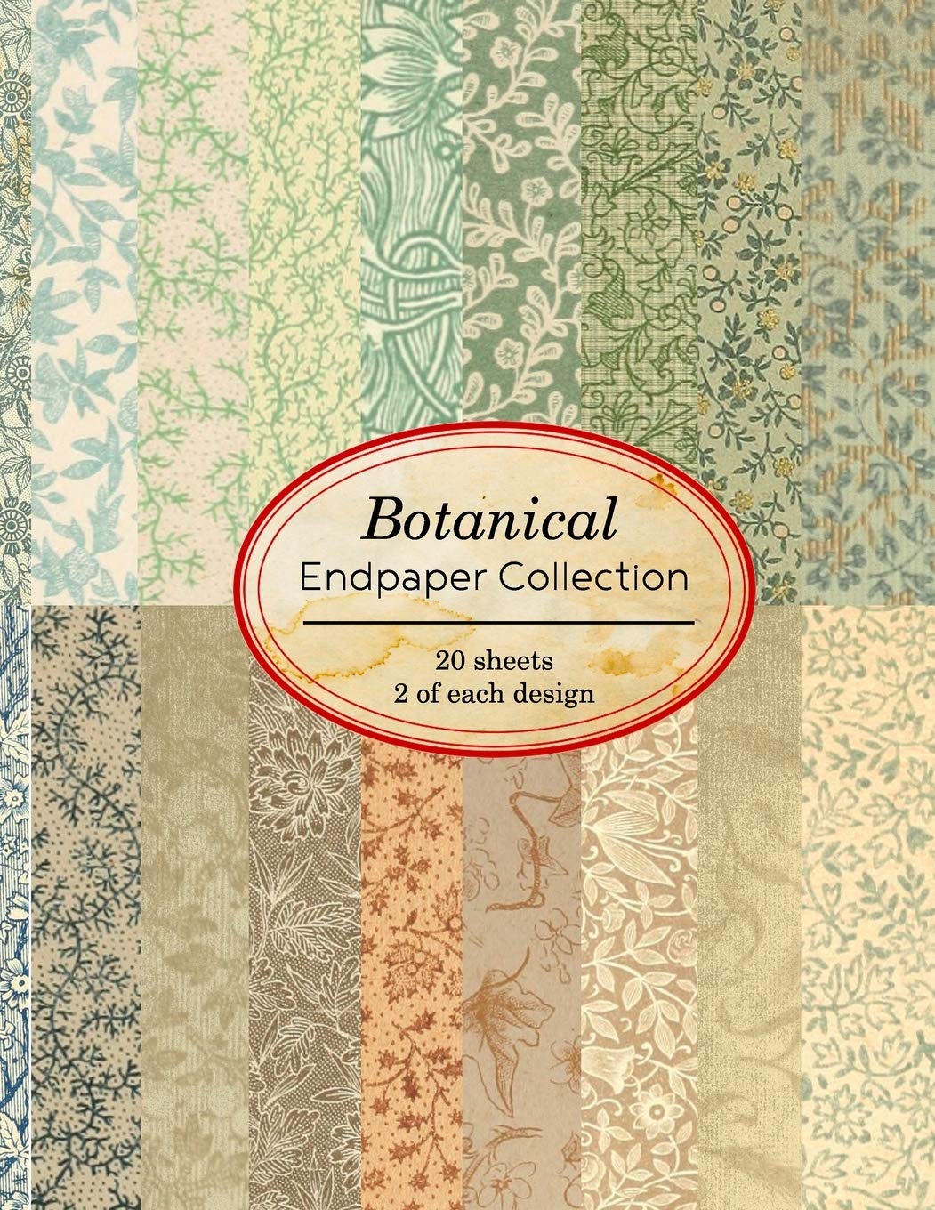 Botanical Endpaper Collection: 20 sheets of vintage endpapers for bookbinding and other paper crafting projects (Vintage Papers for Collage and Paper Crafting) Film, Art & Culture
